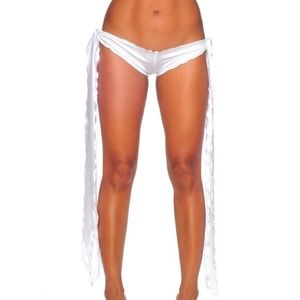 WHITE BodyZone Ribbon Tie Boy Shorts. NWT